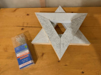 Wooden Star of David with Lights you can Decorate