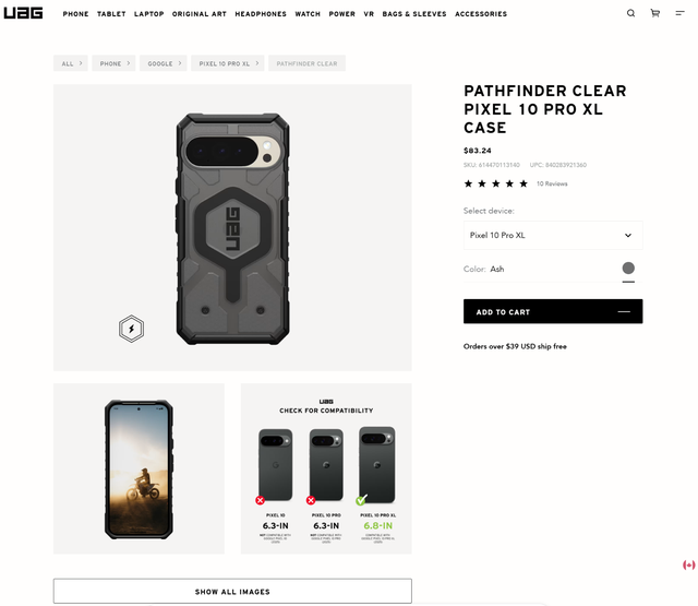 UAG Pathfinder Clear Case for Pixel 10 Pro XL (Brand New) in Cell Phone Accessories in City of Toronto - Image 3