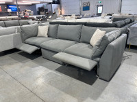 Power foot rest fabric sofa - floor model 