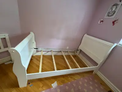 White Twin Bed, View more