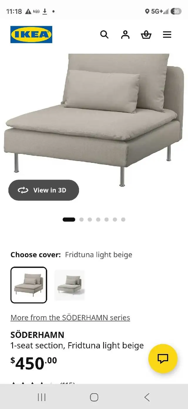 Fauteuil IKEA - VALEUR 450$+taxe in Couches & Futons in City of Montréal - Image 4