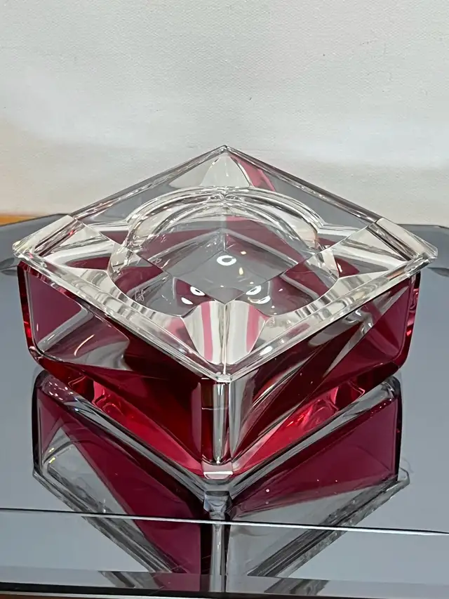 Val St Lamberts Art Glass Lidded Box62863258172035122