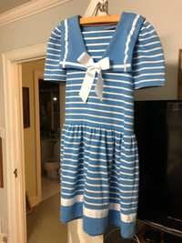 Beautiful blue & white girl’s sailor dress, size 10