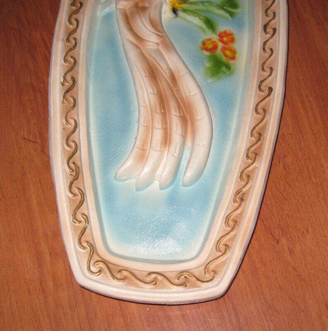 Chalkware 15" picture hanging border BIRD cockatiel cockatoo WAL in Home Décor & Accents in Brockville - Image 4