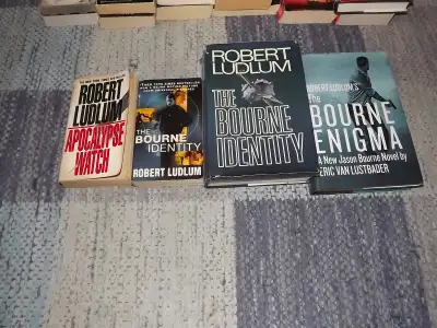 4 Robert LUDLUM/JASON BOURNE BOOKS BUNDLE, View more