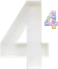 Marquee Numbers Mosaic Balloon Frame Number 4 Photo Props Sign