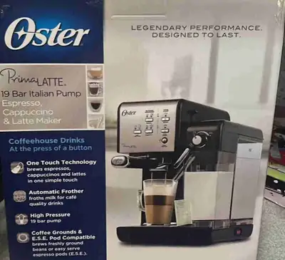 Brand new in box Oster Prima Latte etc machine , View more
