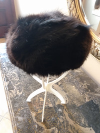 Black fur hat- 22.5" around head