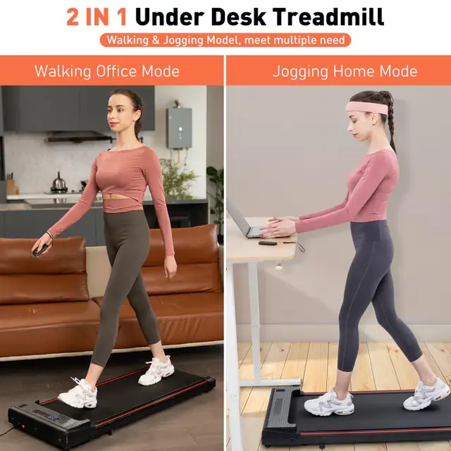 CITYSPORTS Portable Treadmill - Under Desk Quiet - Black/Red in Exercise Equipment in Markham / York Region - Image 6
