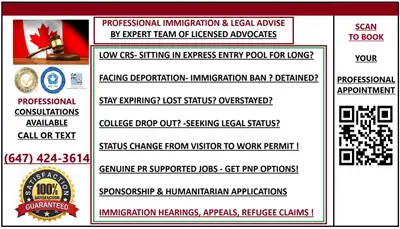✅GENUINE & TRANSPARENT IMMIGRATION ADVISE FOR YOUR COMPLEX MATTERS ✔RCIP Pathway- Trade JOBS - PR SU...