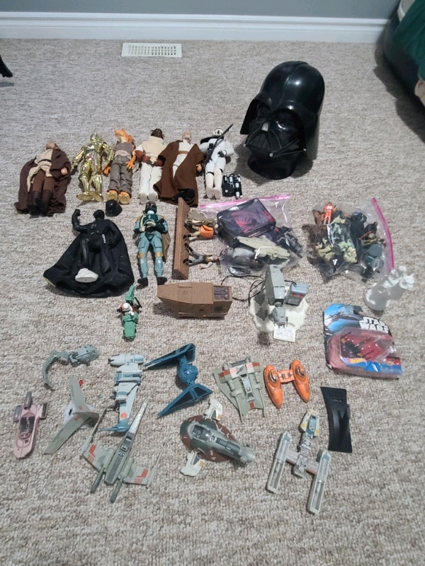 STAR WARS 90S LOT Star Wars Figures Ships Vader Toys & Games