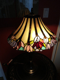 Tiffany style stained glass lamp.