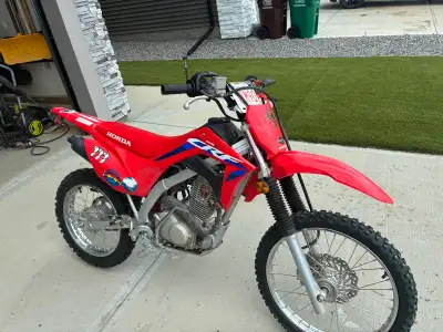 Selling my son’s Honda CRF125 dirt bike in red! It's in great shape and ready for some fun. I added...