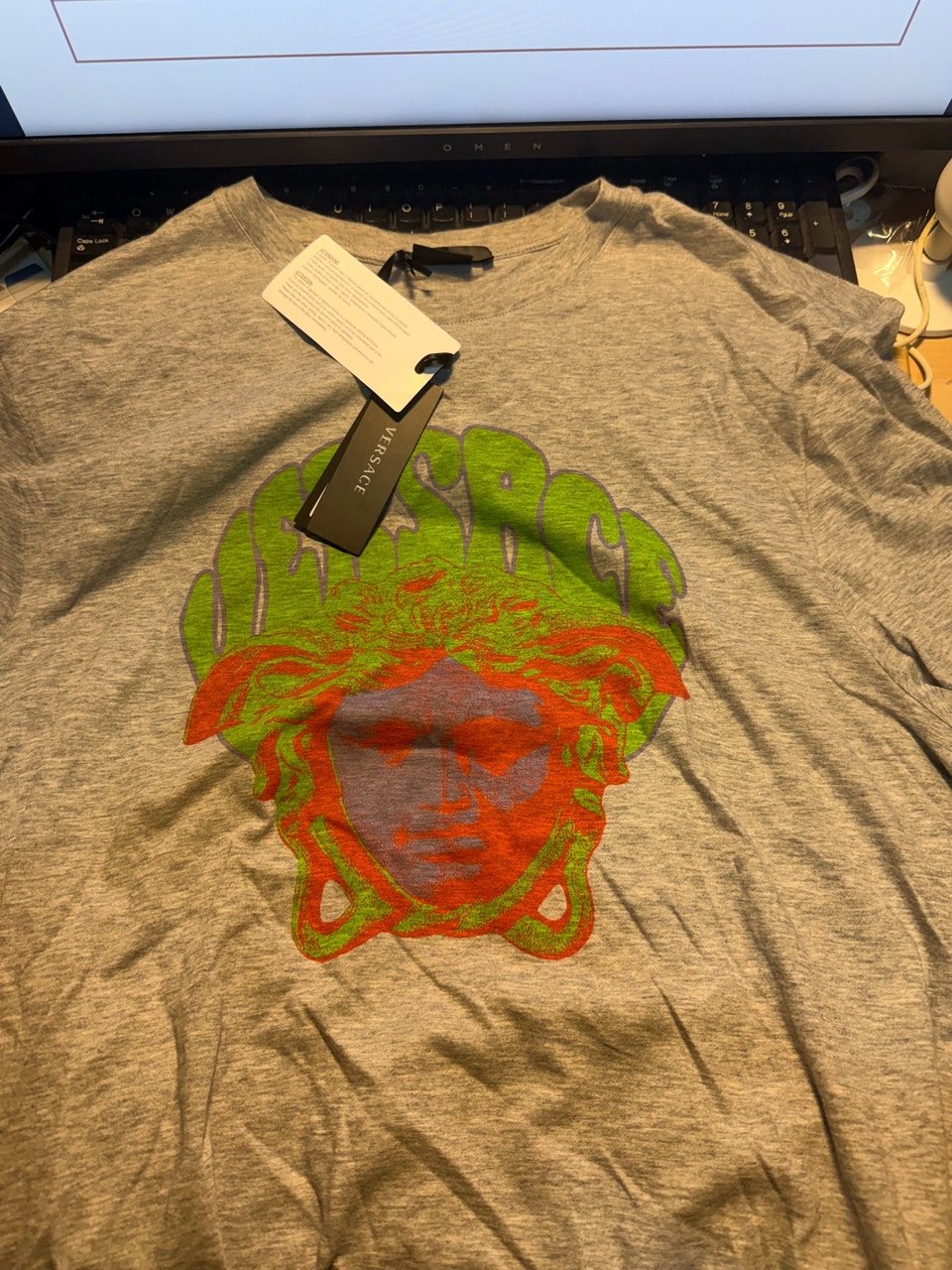 Versace, VERSACE Medusa Graphic Tee (GREY)
