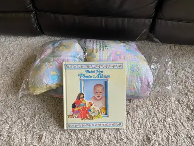 Baby first photo album, bed & bag NEW, View more