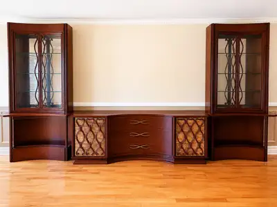 Solid Mahogany Wall Unit / Buffet – Can Be Sold Separately, View more