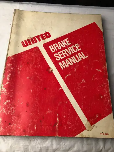 THIS SERVICE MANUAL FROM UNITED COVERS 1965 -1985 DOMESTIC AND IMPORT CAR BRAKE SYSTEMS AND THEIR MA...