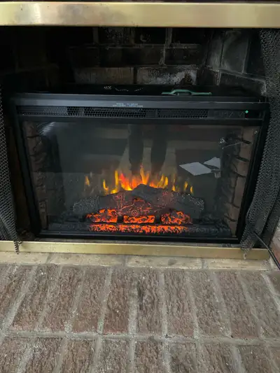 Fireplace insert with heat and remote, View more