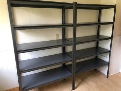 2xMastercraft Adjustable 5-Shelf Steel Metal & Wood Storage Rack, View more