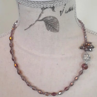 Park Lane lavender sparkly faceted bead necklace