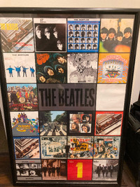 BEATLES framed Poster of All Album Covers