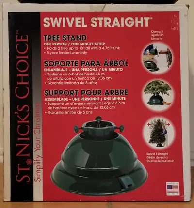 St. Nick's Choice Swivel Straight Tree Stand - Trees up to 10ft, View more