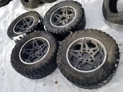 2 sets to choose from, 20" rims with tires, lug nuts fit Ford superduty F250 F350, LT 37x13.50 R20,B...