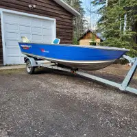 Princecraft 14' aluminum boat and trailer