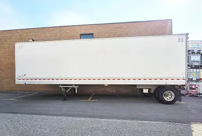 2018 MANAC SINGLE AXLE DRY VAN 36 ft BARN DOORS LOGISTICS POSTS ALUMINUM WHEELS BARELY USED, ONLY 36...