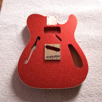 Telecaster Thinline Double Bound Red Sparkle Body