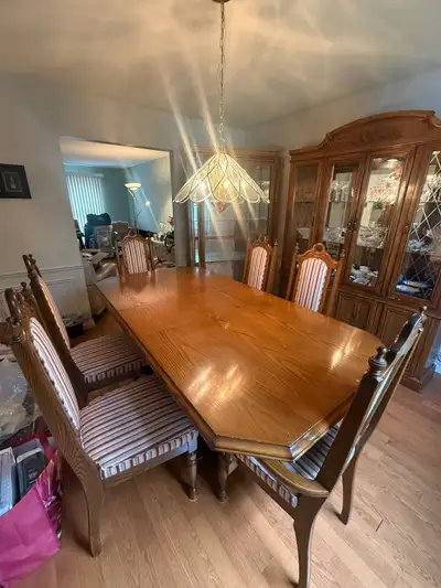 dining set plus matching china cabinet + china cabinet, oak, View more