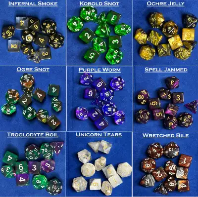 11-Piece Extended Dice Set for Dungeons and Dragons, View more