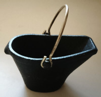 Vintage Miniature Cast Iron Coal Bucket Scuttle Salesman Sample