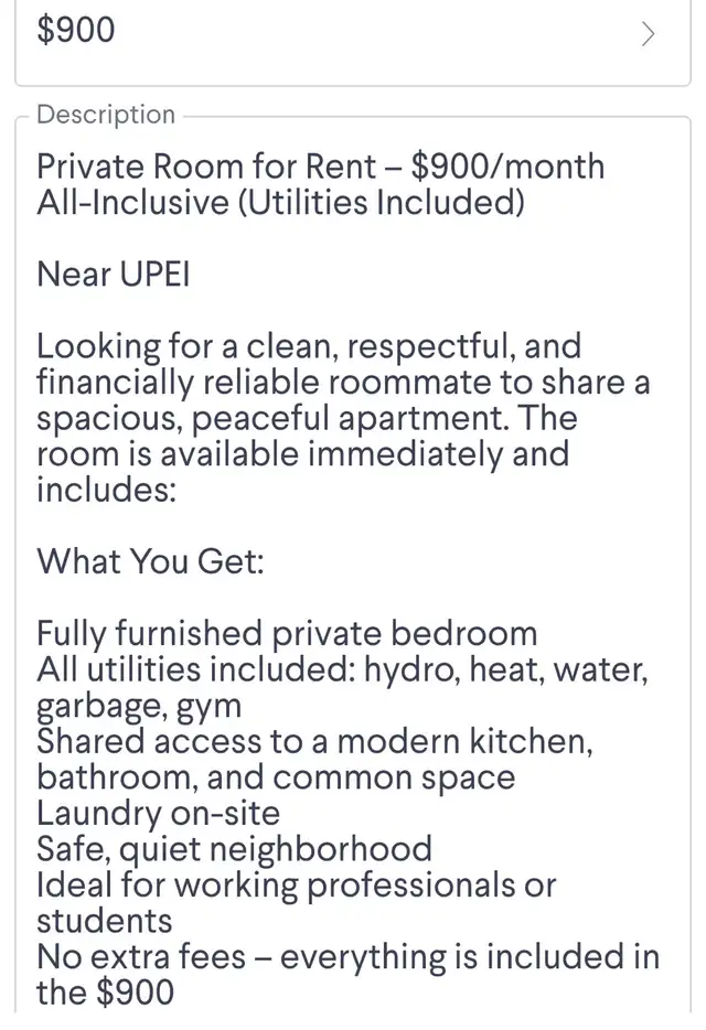 1 Private room for rent in Room Rentals & Roommates in Charlottetown - Image 2