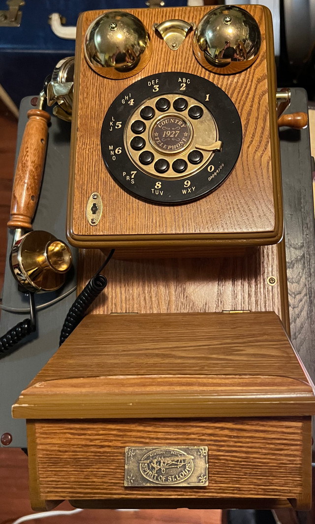 Vintage Wooden Telephone Replica  Spirit of St, Louis in Arts & Collectibles in Edmonton