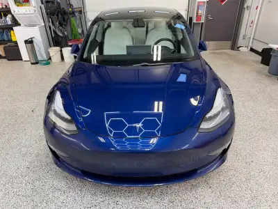 This stunning blue Tesla Model 3 offers an exhilarating driving experience with its advanced electri...