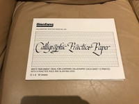 Bienfang Calligraphic Practice Paper Pad 50 Sheets Whit 12" x 9"