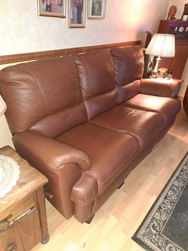 El Ran leather sofa  in Couches & Futons in West Island