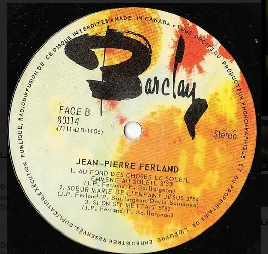 Jean-Pierre Ferland – Soleil 2XLP (1971)62863257400066123