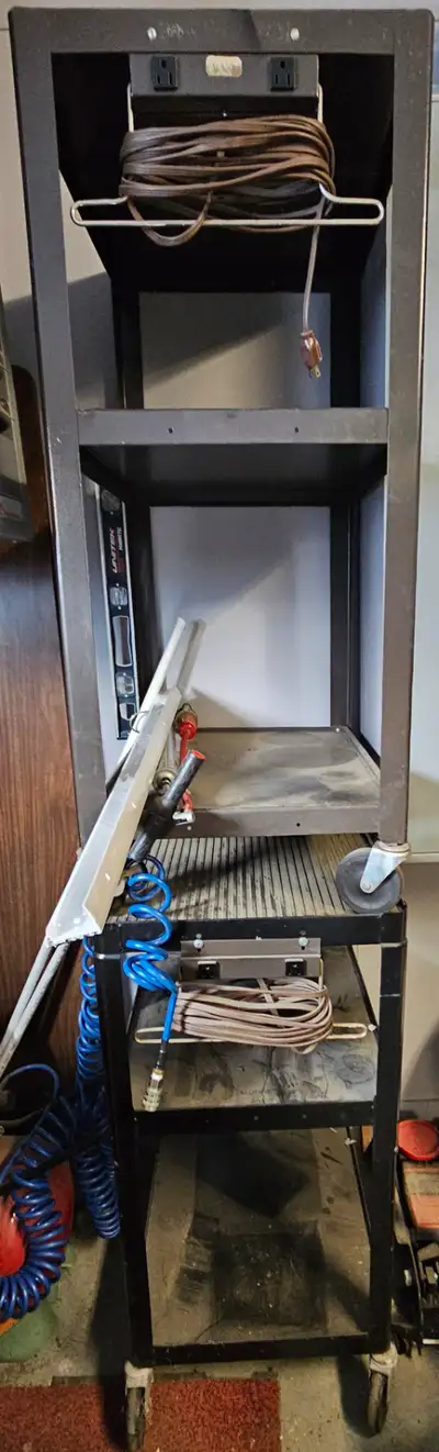 Sturdy wheeled work table, View more