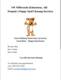 Dog poop cleanup service 