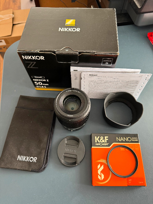 Nikon Nikkor Z 50mm f/1.8s + Filtre inclus dans Appareils photo et caméras  à Laurentides