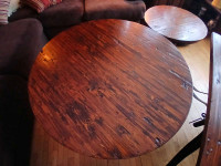 3 Piece Adjustable Solid Wood & Steel Coffee Table Set