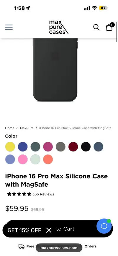 iPhone 16 pro max Silicone case MagSafe BNWT, View more