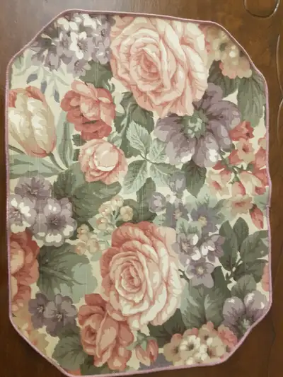 $10.00  Eight dining table mats. Size 12.5” x 16.5”, View more