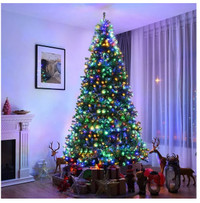 NEW Costway 9Ft Pre-Lit Artificial Christmas Tree Premium Hinged