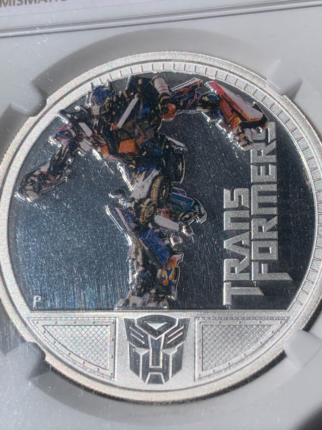 NGC graded 1 Oz Silver Coin 2011 $1 Tuvalu Transformers in Arts & Collectibles in Oakville / Halton Region - Image 3