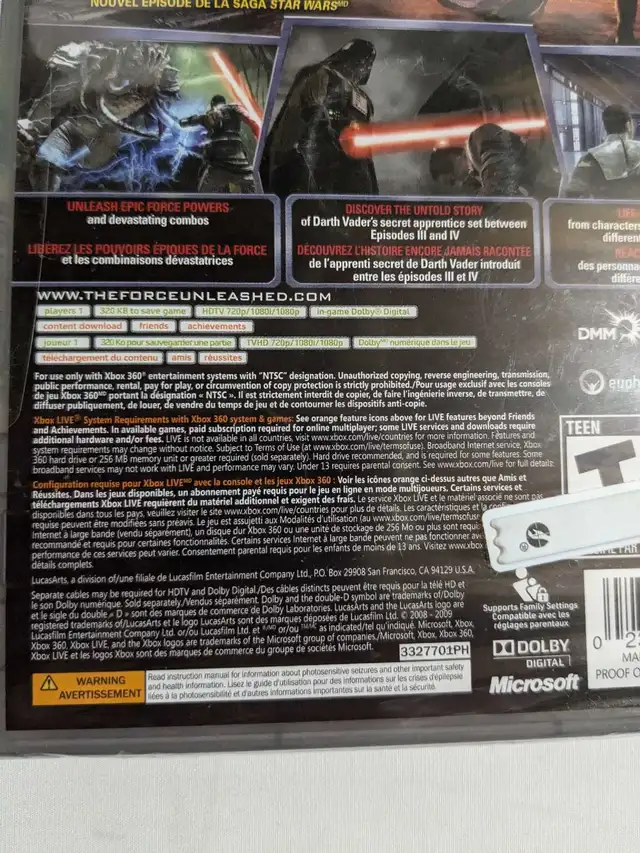 Star Wars The Force Unleashed Xbox 360 video game  in XBOX 360 in Charlottetown - Image 8