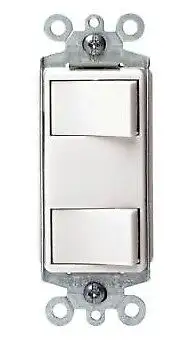 Leviton Dual (double) wall switch for lights and fans etc., View more