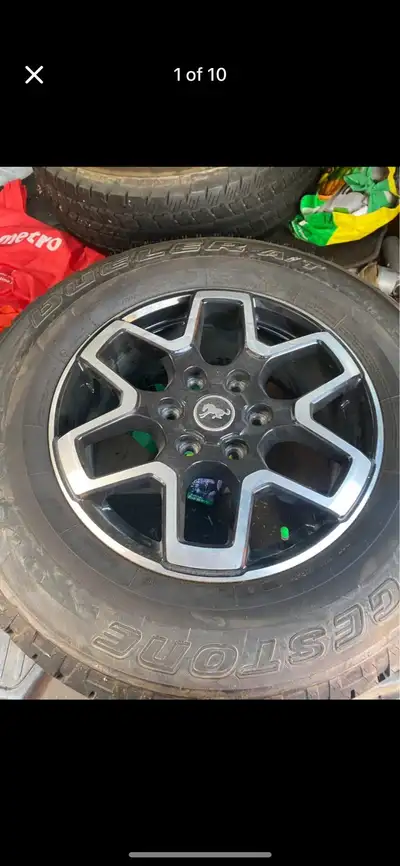 Full set of 4 wheels and tires of stock 2023 Ford Bronco wheels and tires. Like new, made 2021 new t...